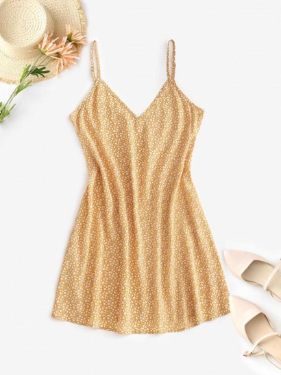 Boho Ditsy Print Mini Sundress