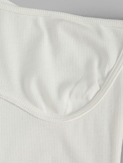 Ribbed One Shoulder Long Sleeve Dress - Image 3