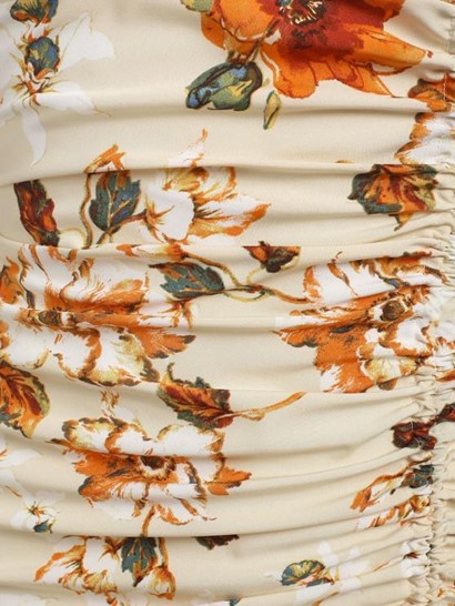 Cross Flower Print Cinched Slip Dress - Image 3