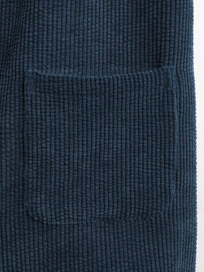 Button Front Pockets Corduroy Pinafore Dress - Image 4