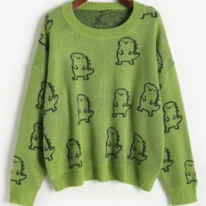 Crewneck Oversized Graphic Sweater