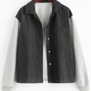 Patchwork Denim Insert Jacket