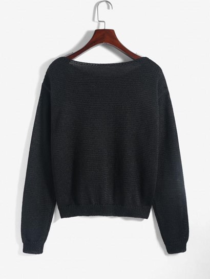 Cutout Ripped Sweater - Image 2