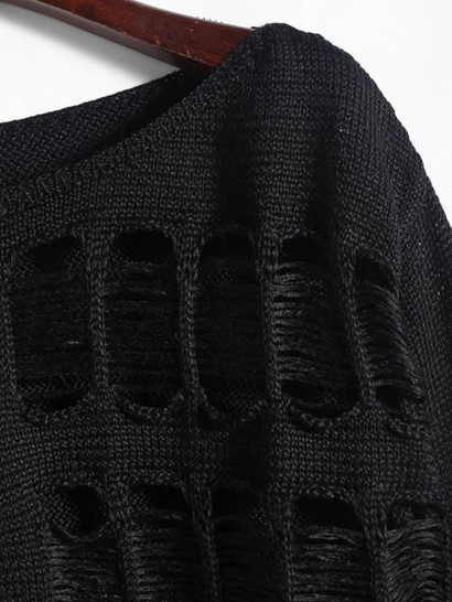 Cutout Ripped Sweater - Image 3